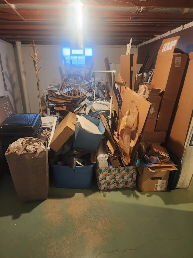 Roll-off dumpster container at job site for Cleanout Dumpster Rental in Edgemere